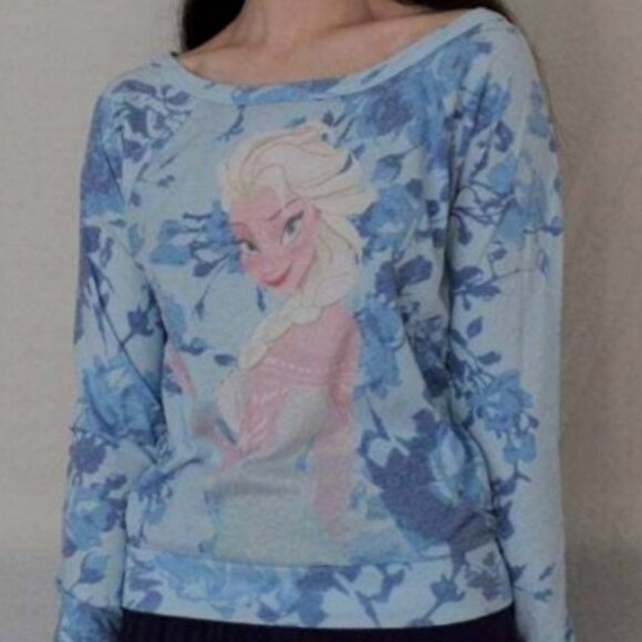 Brand New Women's Disney Frozen Elsa Long Sleeve Shirt Top - Picture 9 of 9
